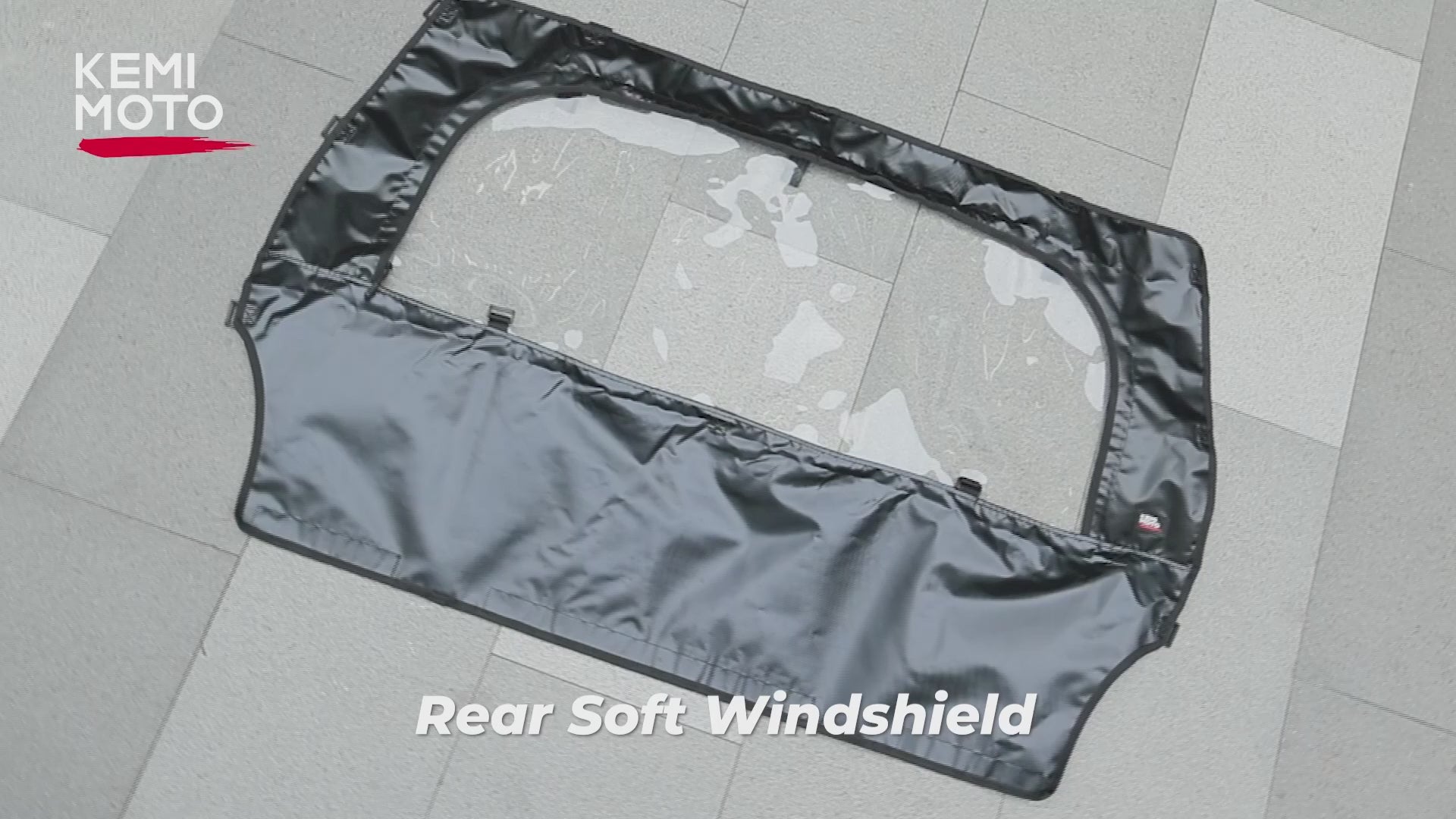 Kemimoto Rear Windshield with Zipper for Polaris RZR 570/800