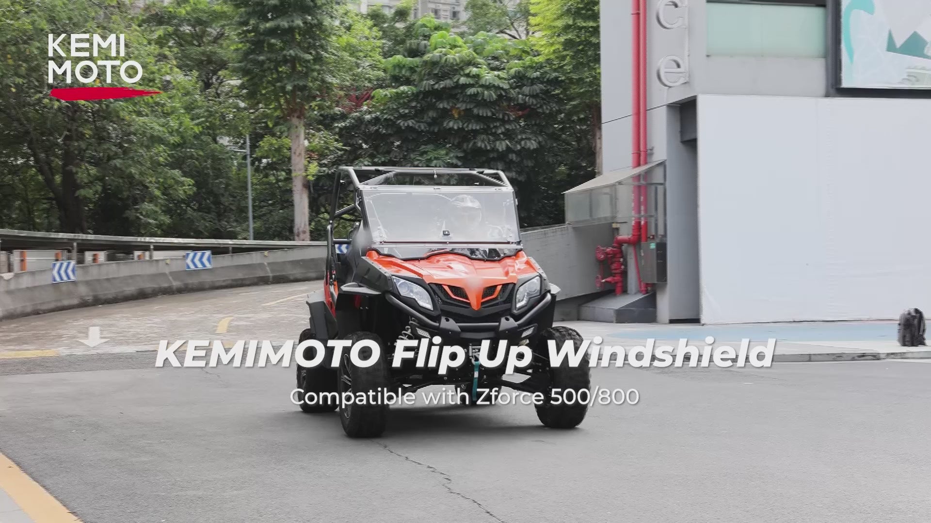 Kemimoto Flip Windshield for CFMOTO ZFORCE 500/800/1000 UTV