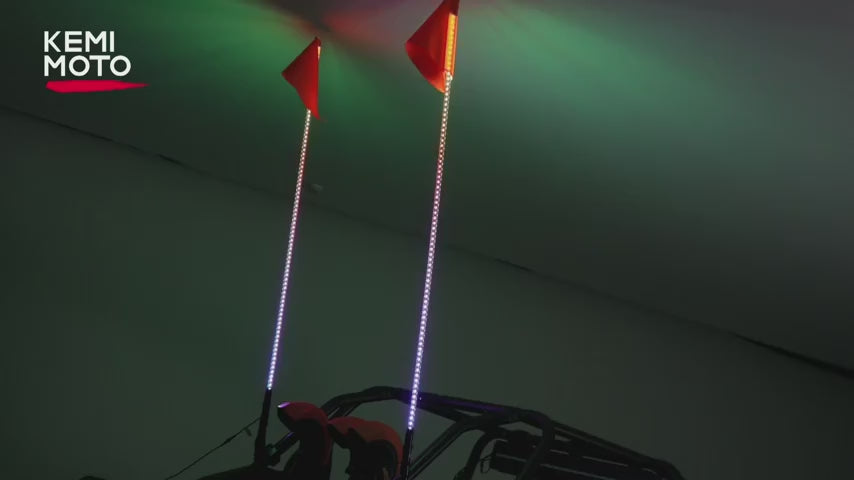 Kemimoto 5FT Whip Lights with Spring Bases