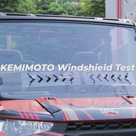 Kemimoto 2-In-1 Vented Front Windshield for Polaris Ranger XP 900/1000