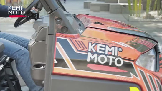Kemimoto UTV Bench Seat Center Console Box for Polaris Ranger