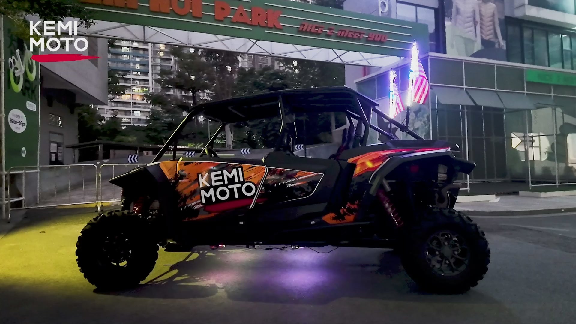 Kemimoto Universal 3FT LED Whip & Rock Lights Combo