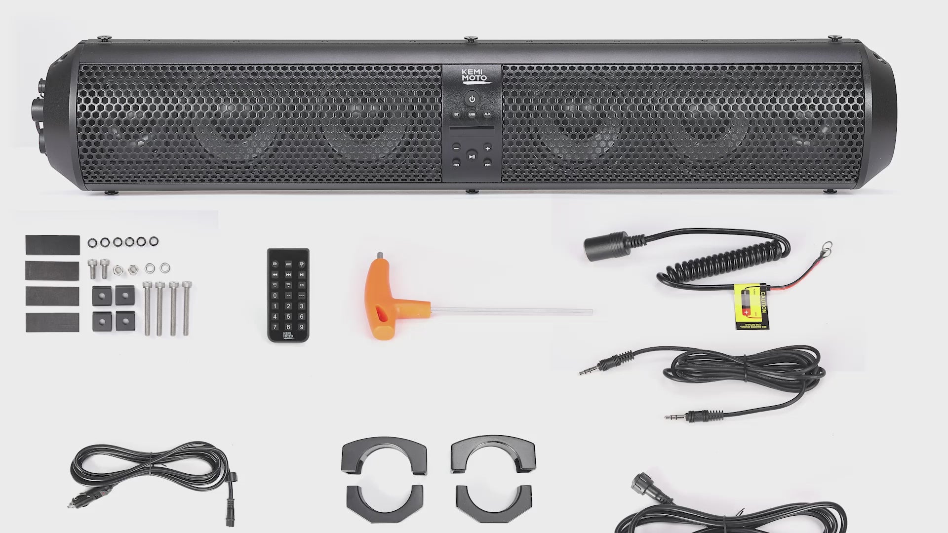 Kemimoto 6 Speaker UTV Bluetooth Sound Bar for Maverick X3/RZR