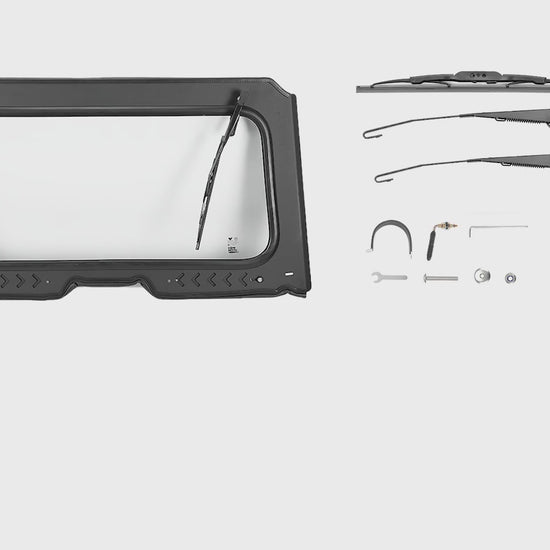 Kemimoto 8MM Glass Windshield with Wiper for Honda Talon 1000