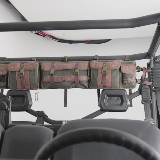UTV Roll Cage Organizer Bag Leather for Ranger RZR Pioneer Talon Defender