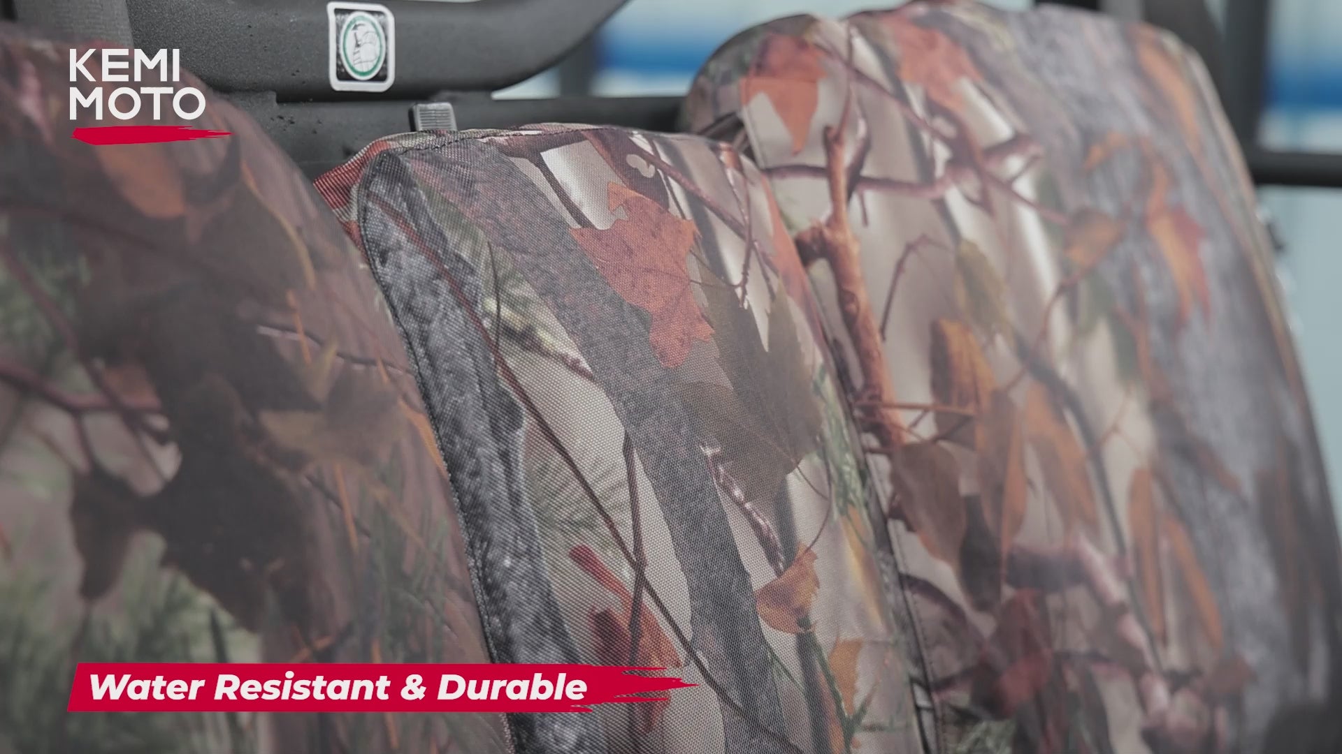 Kemimoto Camouflage UTV Seat Cover for Can-Am Defender
