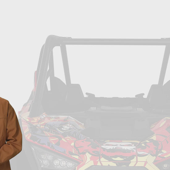 Kemimoto Flip Windshield 3-in-1 with Heavy-Duty Metal Clamps