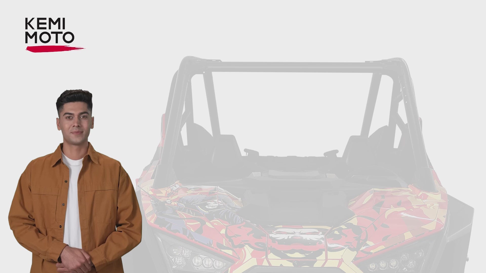 Kemimoto Flip Windshield 3-in-1 with Heavy-Duty Metal Clamps