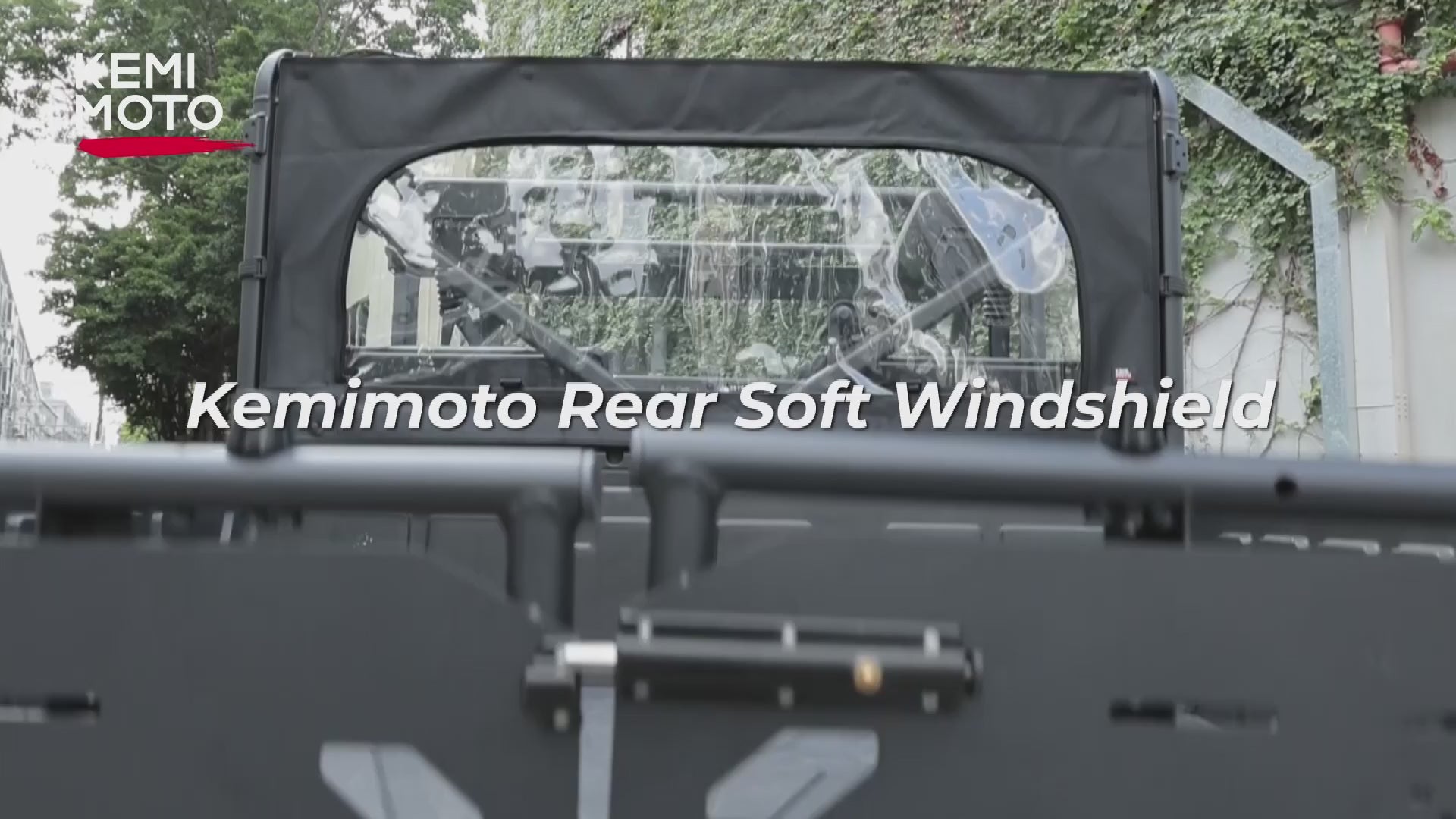 Kemimoto Rear Soft Windshield with Zipper for CFMOTO Uforce 1000/1000XL