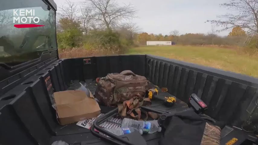 Kemimoto Anti-Theft Bed Storage Box 5.5GAL Black for Polaris Ranger