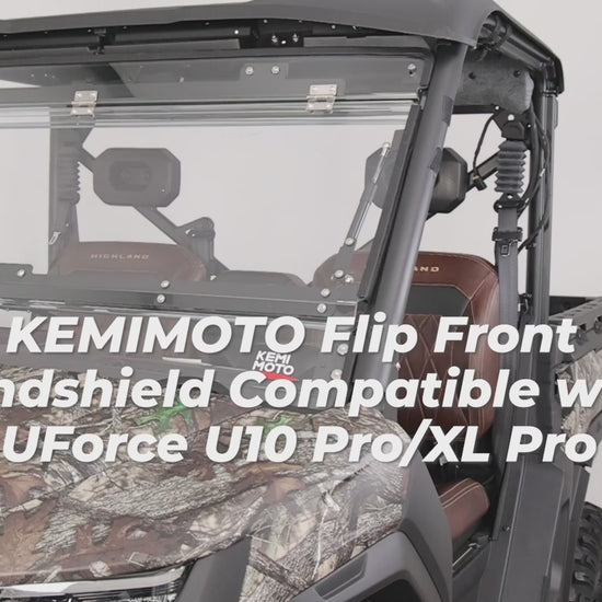 Kemimoto 3-IN-1 Flip Windshield for CFMOTO UFORCE U10