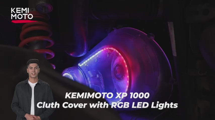 Kemimoto Outer Clutch Cover with RGB Lights for Polaris RZR