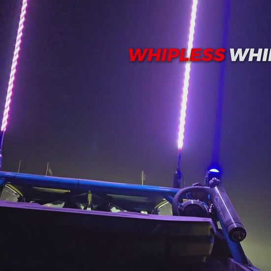 Kemimoto Spot Beam Whip Lights with 1.5"-2" Tube Clamp Kit
