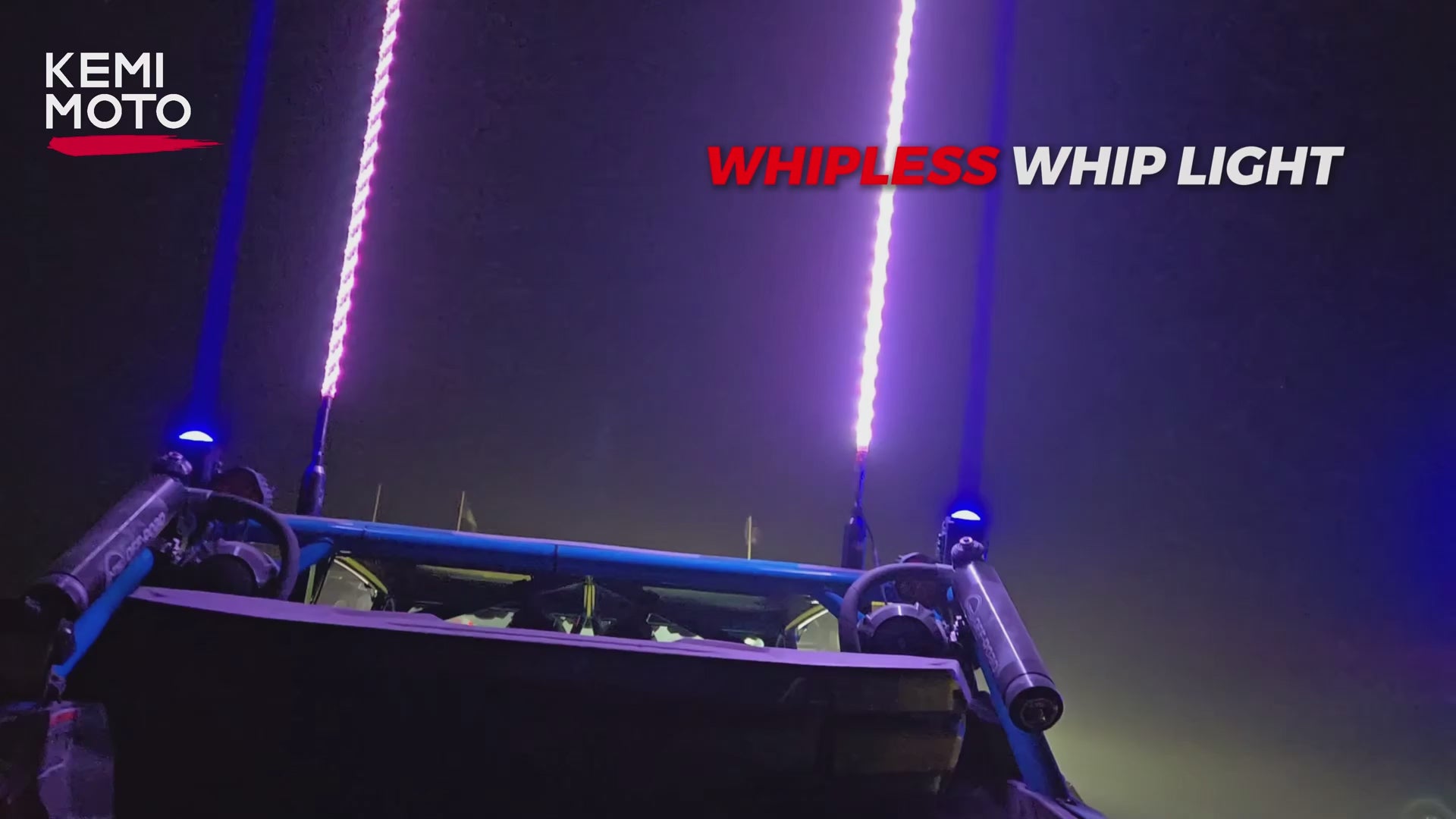 Kemimoto Spot Beam Whip Lights with 1.5"-2" Tube Clamp Kit