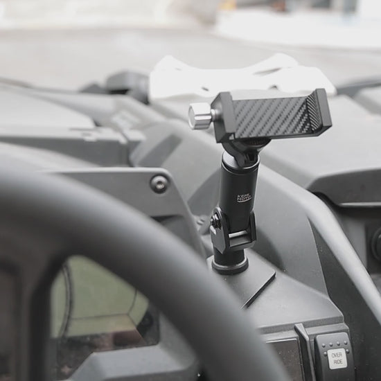 Kemimoto 360° Adjustable CNC Phone Mount for Can‑Am Maverick X3/MAX