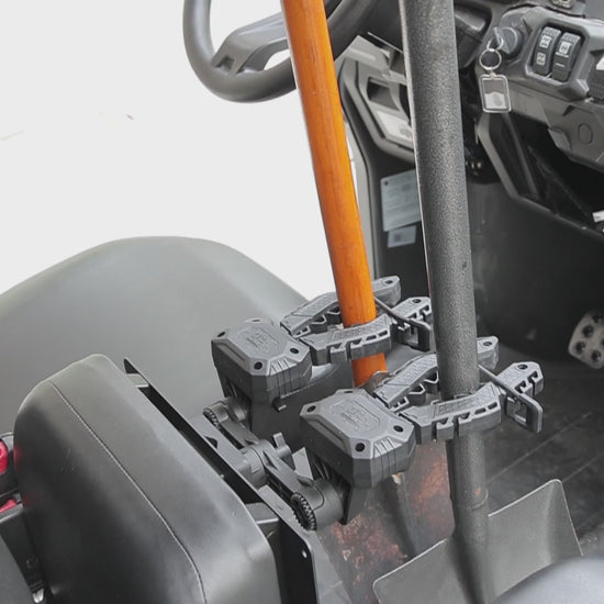 Kemimoto UTV Seat Gun Rack Vertical Saving for Defender Ranger