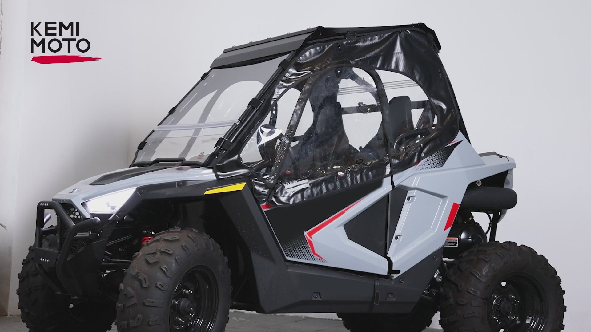 Kemimoto UTV Cab Enclosure Upper Doors for Polaris RZR 200