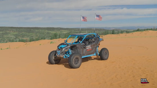 KEMIMOTO 5FT UTV Spiral Whip Light with RF Remote Control
