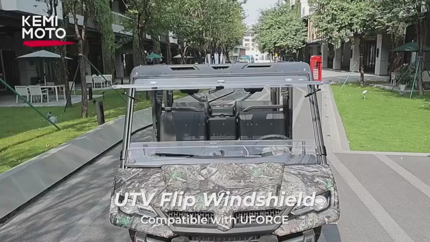 Kemimoto 2-IN-1 Flip Windshield for CFMOTO UForce 1000/1000XL