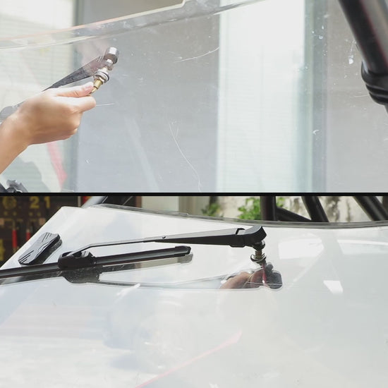 Kemimoto UTV Hand Operated Manual Windshield Wiper Kit 1 PCS