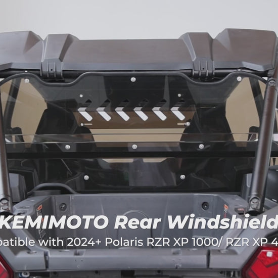 Kemimoto Tinted Rear Windshield for Polaris RZR XP 1000 2024-2025