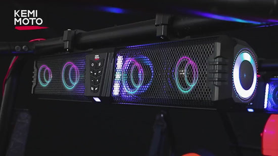 Kemimoto Midnight 60 UTV Sound Bar IP66 Weatherproof 26‑Inch