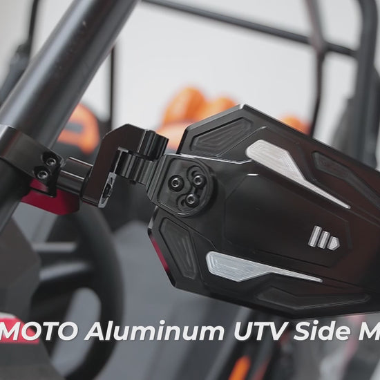KEMIMOTO Aluminum UTV Side View Mirror for 1.75‑2" Roll Bar