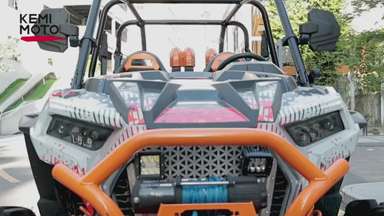 Kemimoto UTV Large View Side Mirrors for Roll Bar