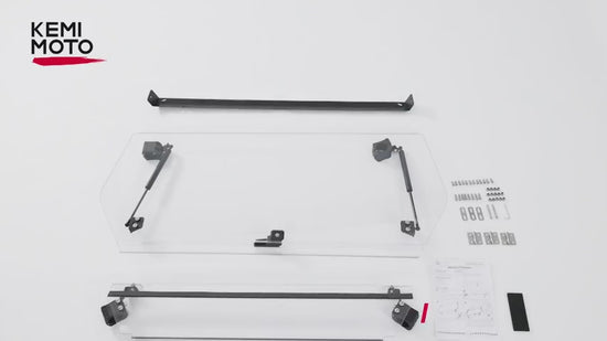 Kemimoto 3-in-1 Folding Half Flip Windshield for CFMOTO ZForce 950