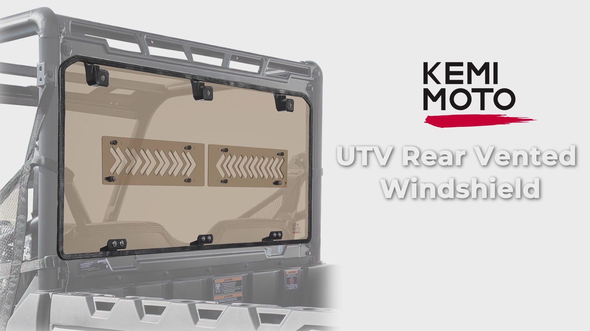 Kemimoto Tinted Rear Window for Polaris Ranger Midsize 500/570