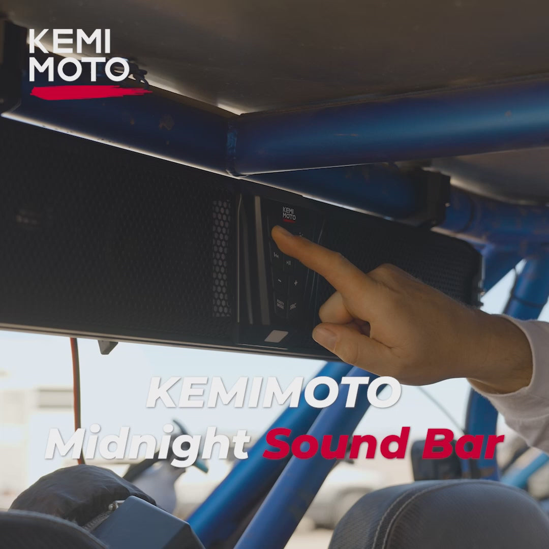 Kemimoto Midnight 60 UTV Sound Bar IP66 Weatherproof 26‑Inch