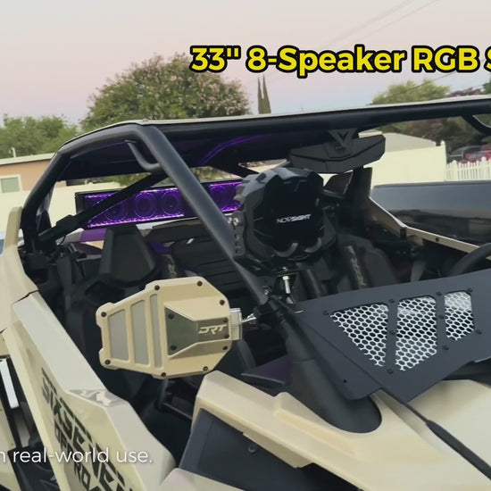 Kemimoto 33" RGB UTV Sound Bar for Can‑Am Maverick X3