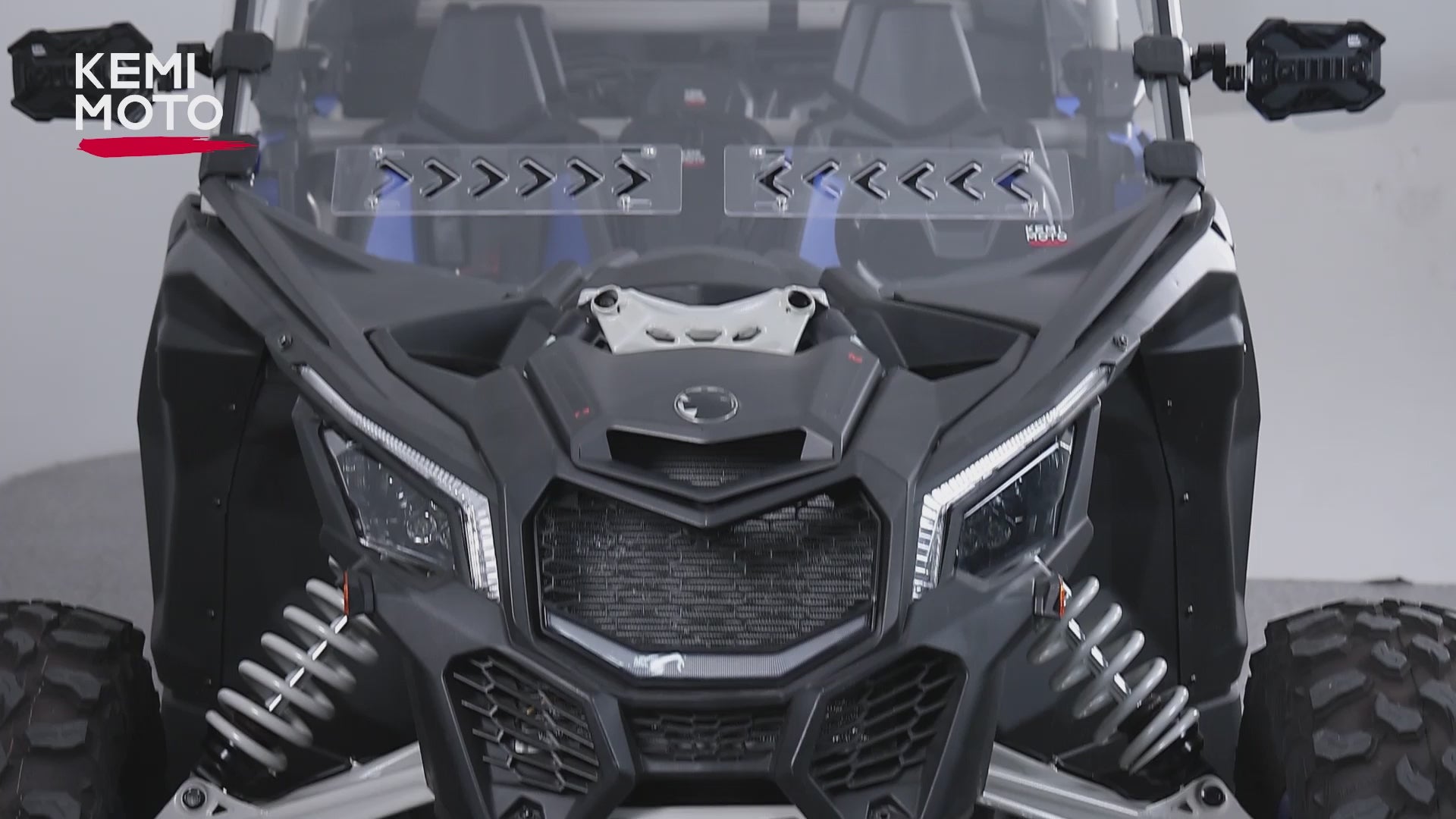 Kemimoto Front Windshield with Sliding Vents for Can‑Am Maverick X3