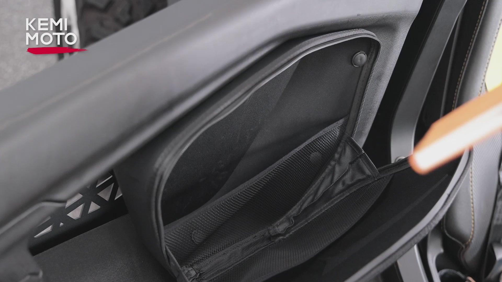 Kemimoto Door Bags Semi‑Rigid EVA for Can‑Am Maverick R 2024+