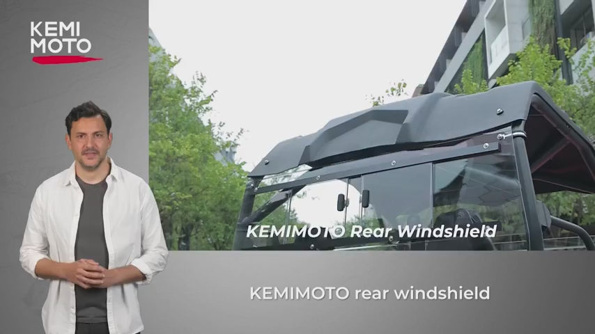 Kemimoto 2-IN-1 Rear Windshield for CFMOTO ZForce 500/800/1000