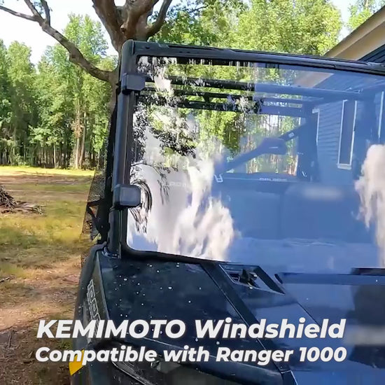 Kemimoto Front Windshield Hard Coated PC for Ranger XP 1000/Crew