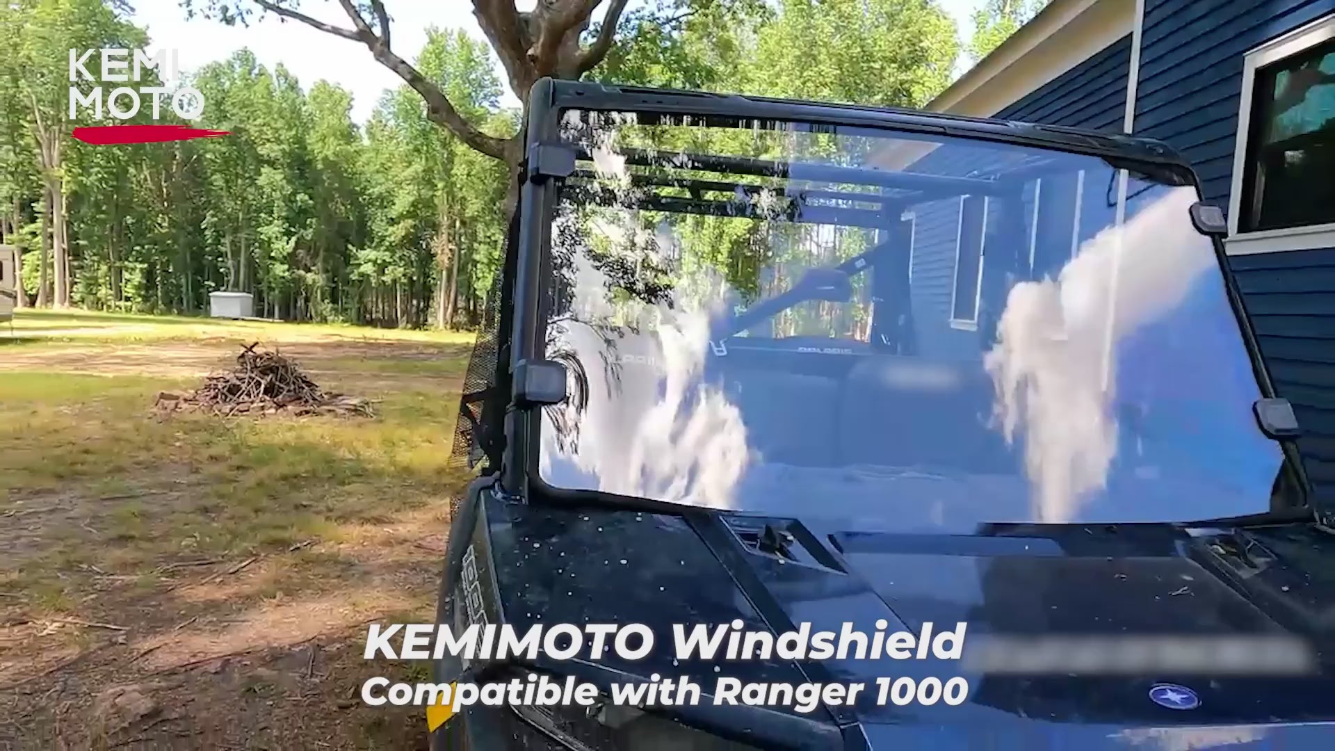Kemimoto Front Windshield Hard Coated PC for Ranger XP 1000/Crew