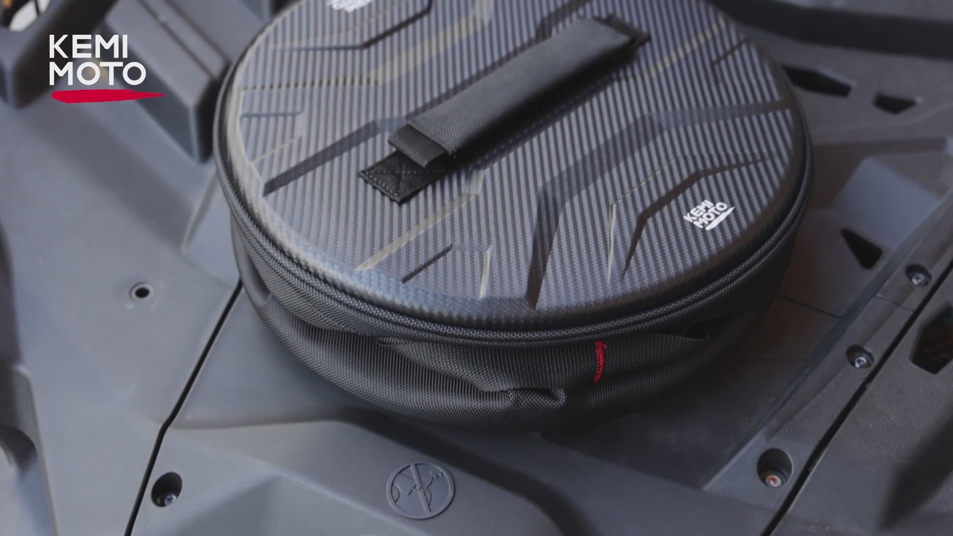 Kemimoto UTV Spare Tire Storage Bag Waterproof Black