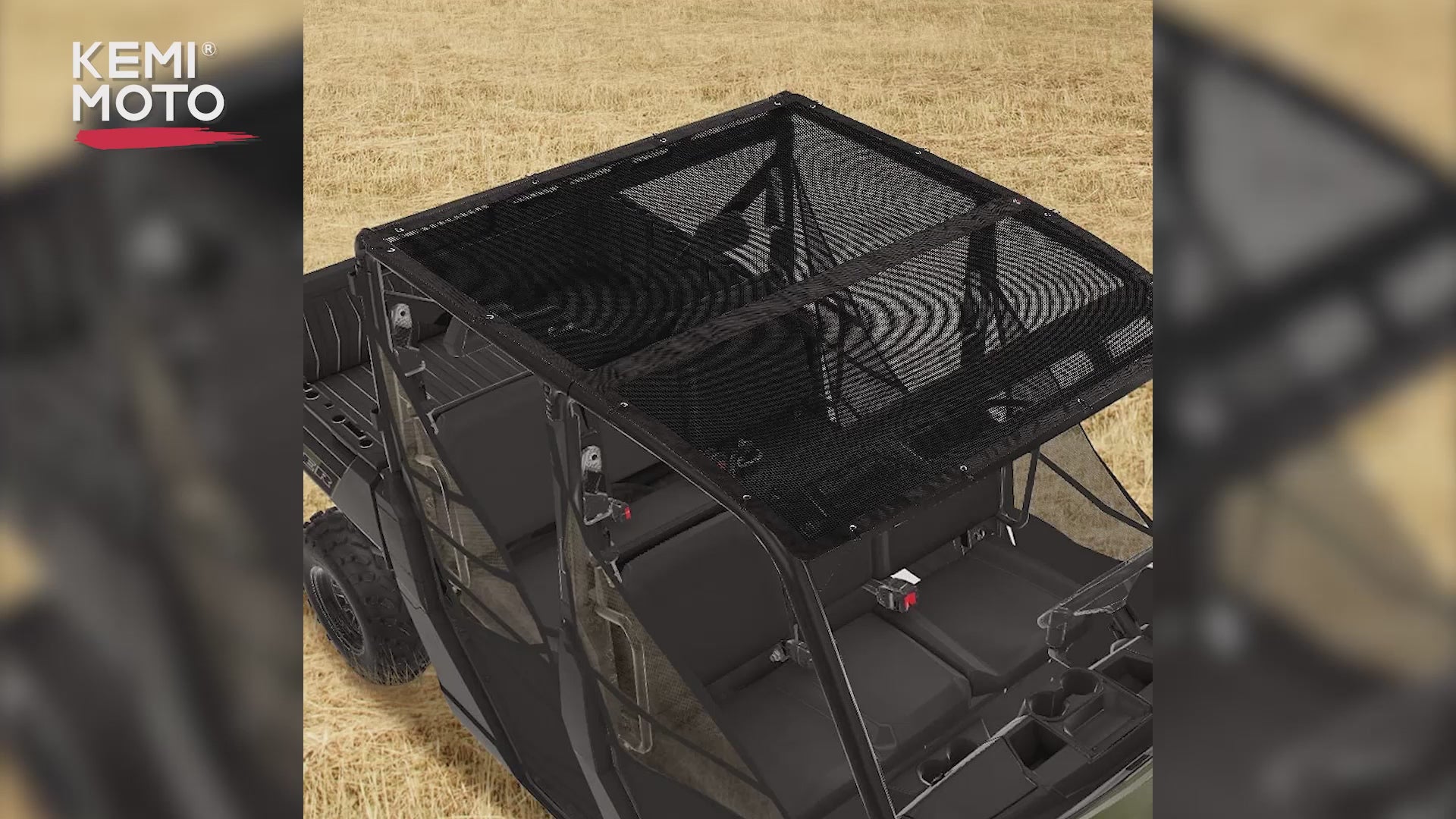 Kemimoto Soft Top Mesh for Polaris Ranger 1000 Crew 2017-2024