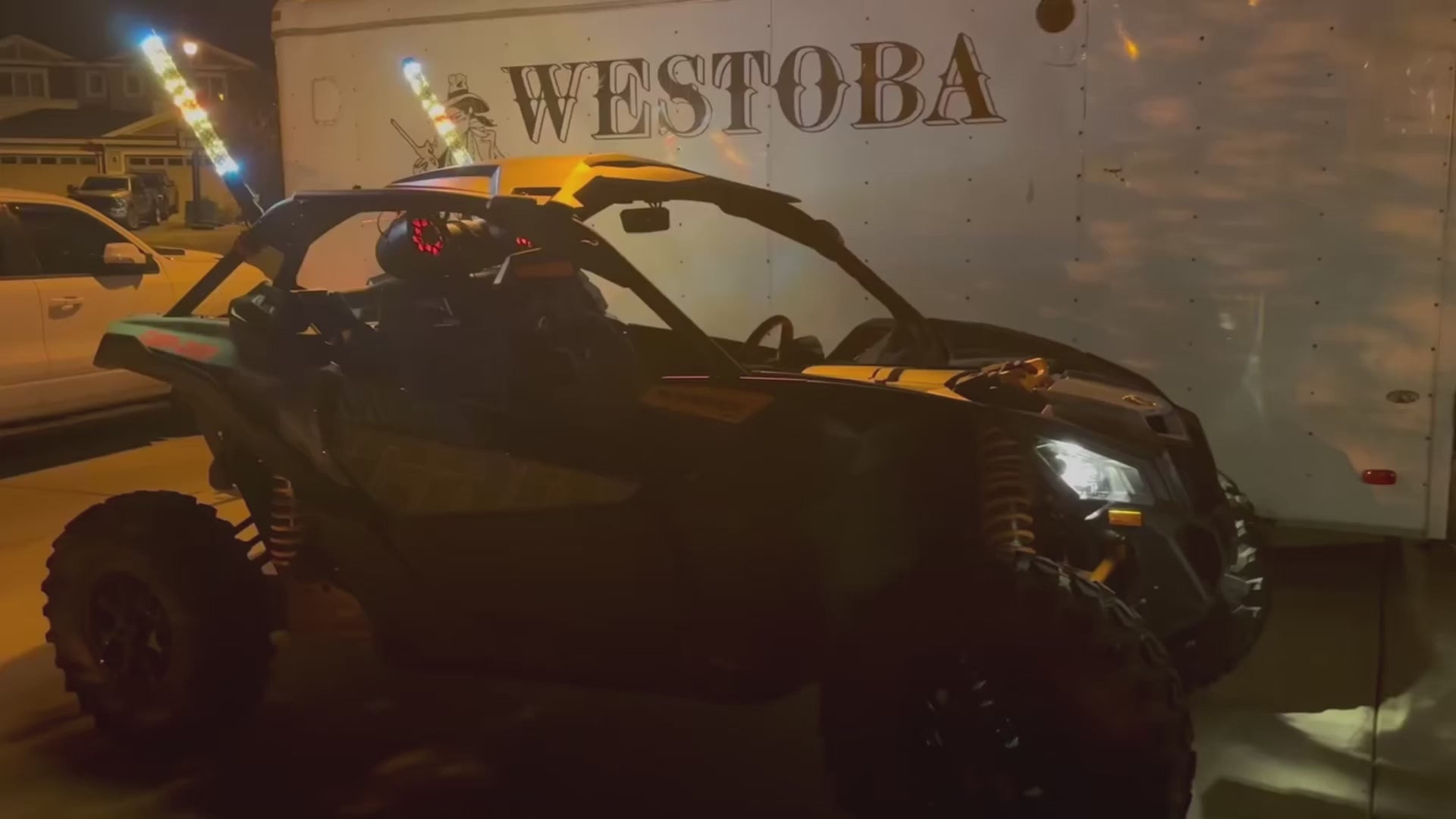 Kemimoto 2PC 2FT Fat Whip Lights Turn Signal UTV