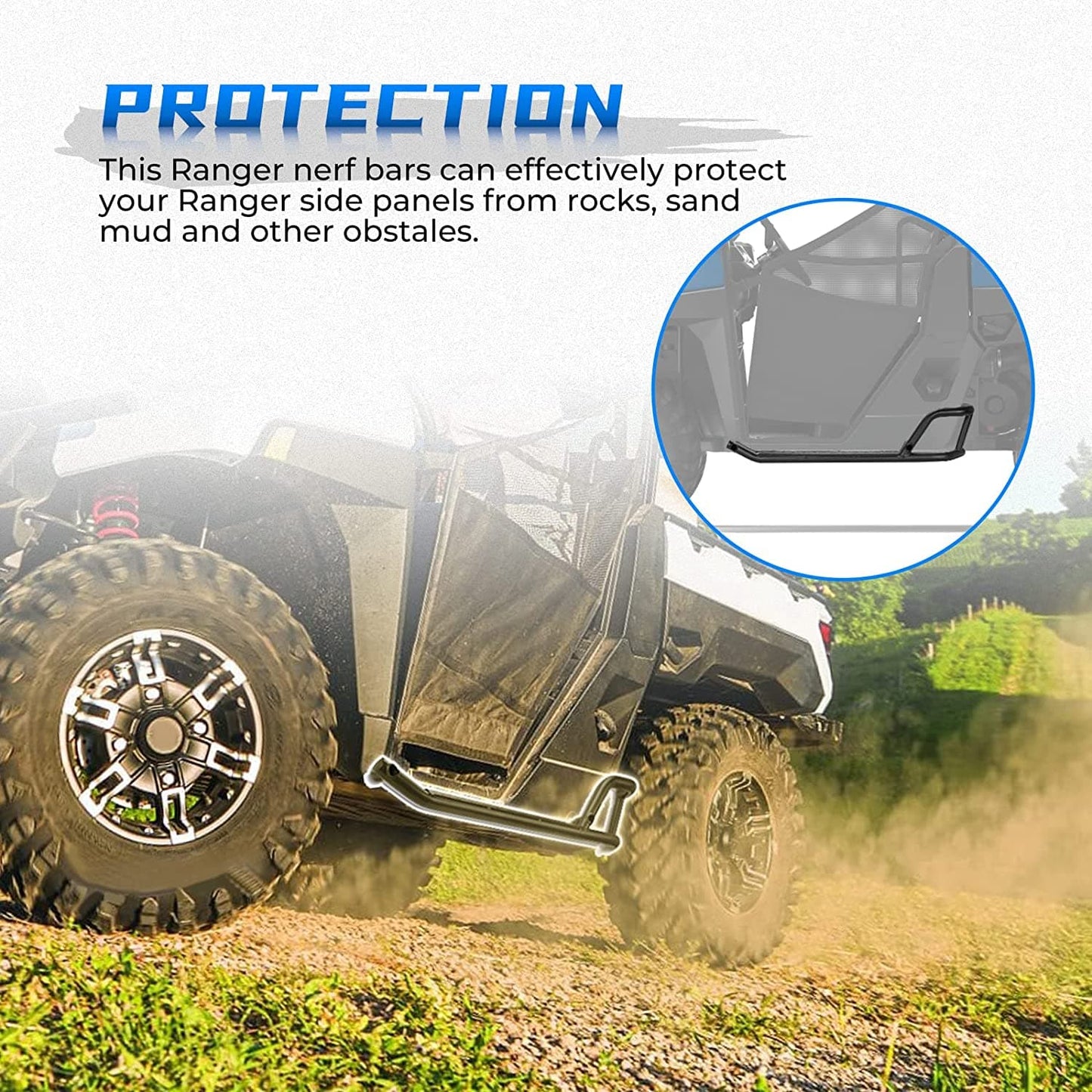 Kemimoto Steel Nerf Bars for Ranger XP 1000 2018-2026