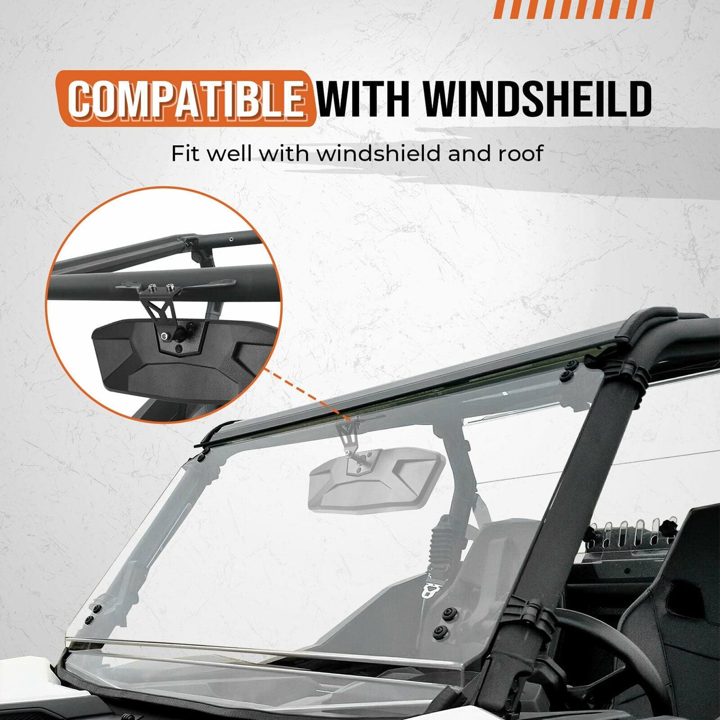 Kemimoto Rear View Mirror for Can-Am Maverick Trail & Sport