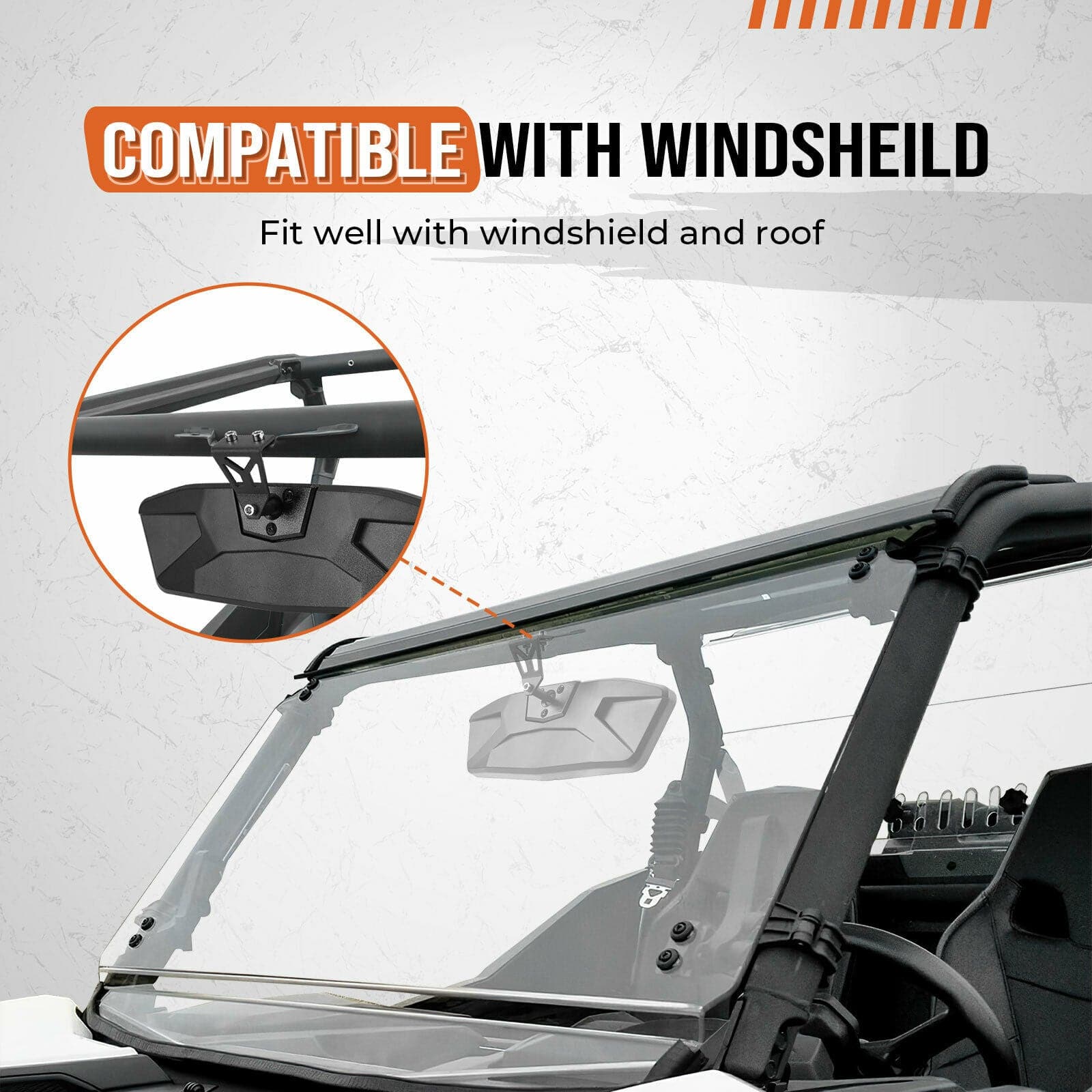 Kemimoto Rear View Mirror for Can-Am Maverick Trail & Sport