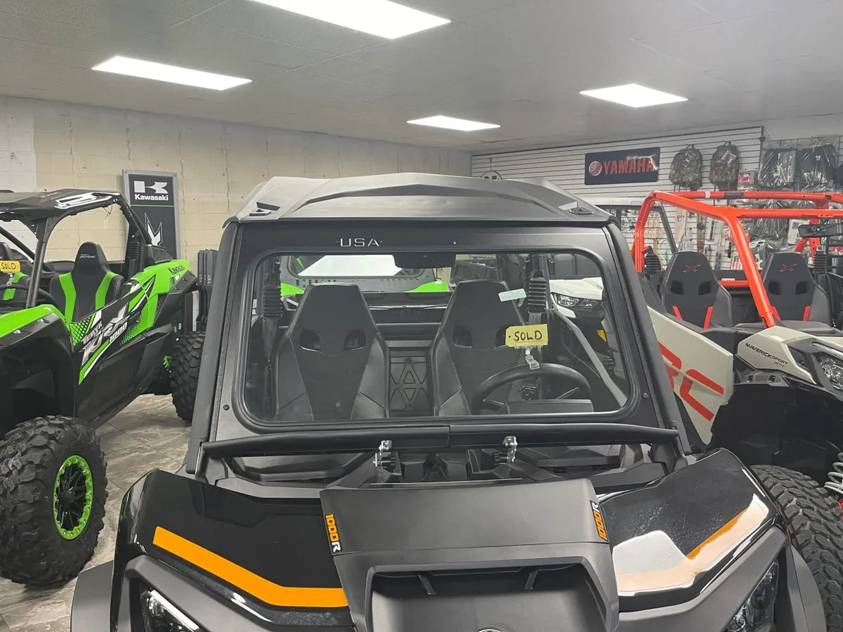 Can-Am Commander 2021+ Windshield for 2021-2025 Models, Black Frame