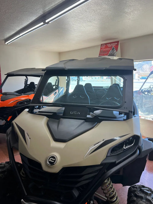 CF Moto ZForce 800/950 Sport/Trail Black Powder‑Coated Windshield