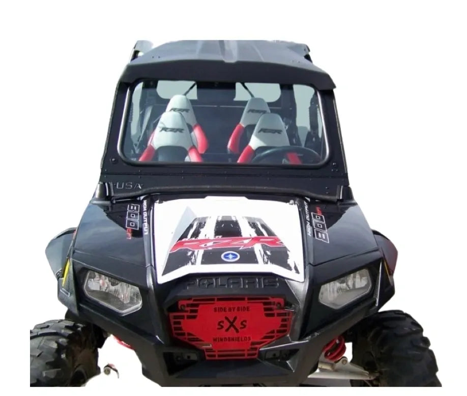 Polaris RZR 570/800 Laminated Safety Glass Windshield Black Powder-Coated Frame