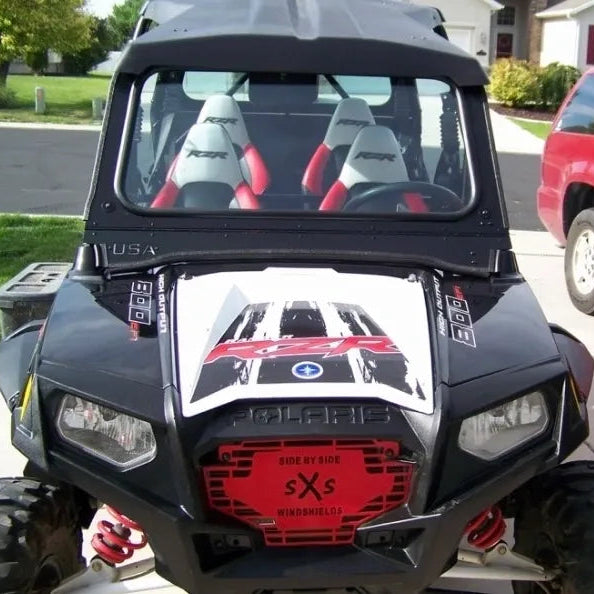 Polaris RZR 570/800 Laminated Safety Glass Windshield Black Powder-Coated Frame