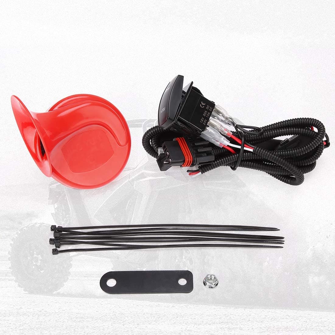 Kemimoto UTV Horn Kit 12V With Rocker Switch