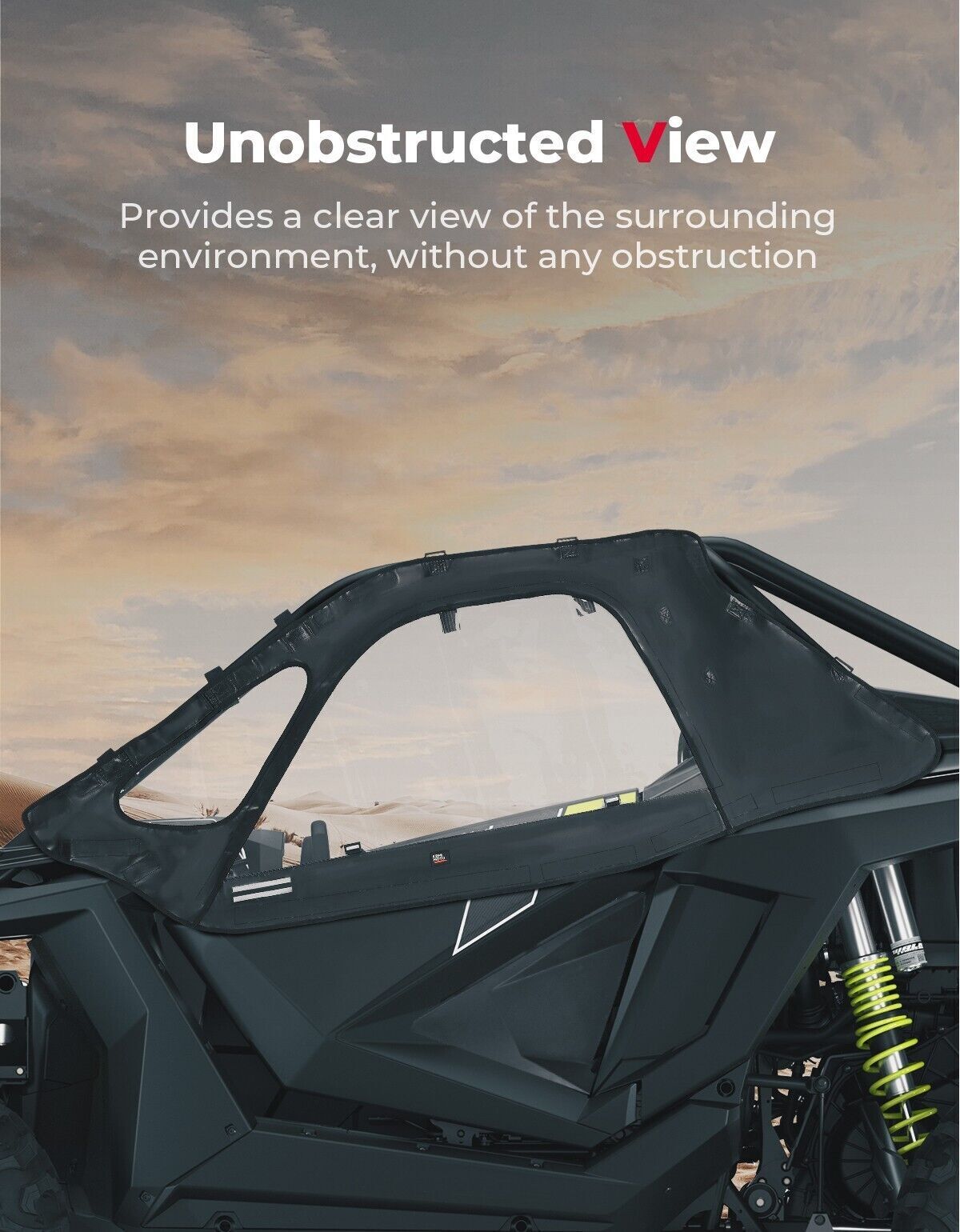 Kemimoto Soft Cab Enclosure for Polaris RZR PRO XP Black