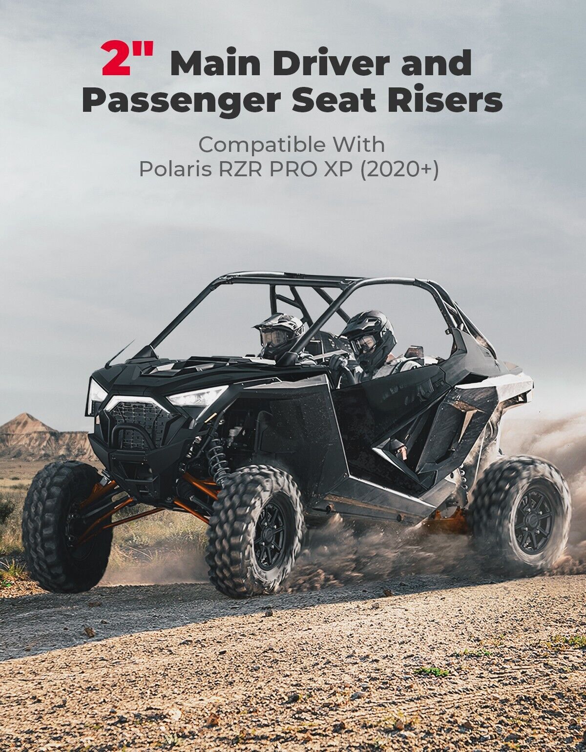 Kemimoto 8PCS Seat Riser 2'' Lift Kit for Polaris RZR